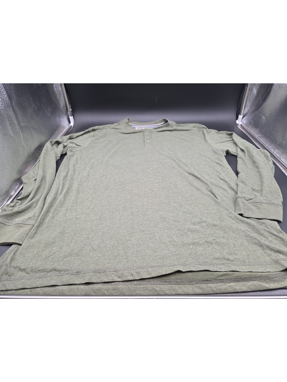 Weatherproof The Vintage Henley Shirt Long Sleeve Green 2XL